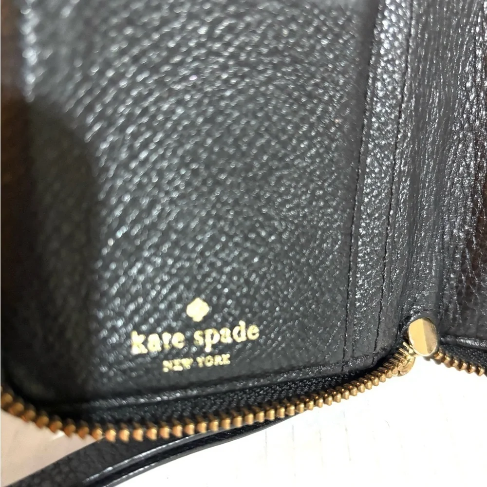 Kate Spade Black Leather Wristlet